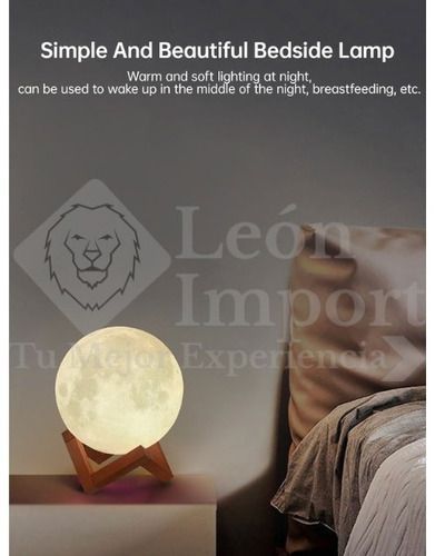 Lámpara Luna Velador Escritorio 3d Recargable Multicolores-3