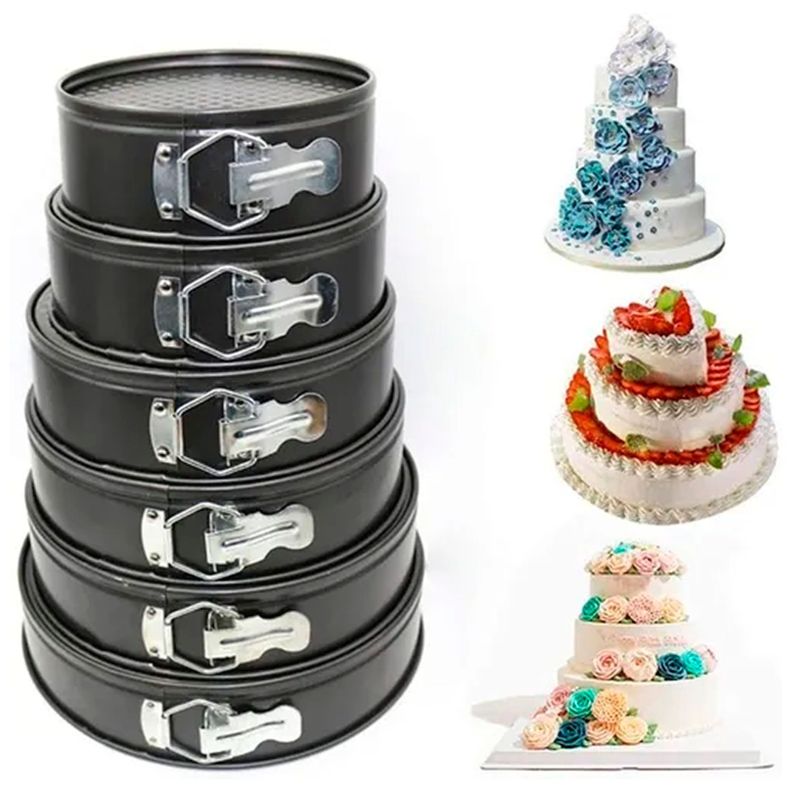 Set 6 Moldes Redondo Antiadherente Torta Queque Repostería-3