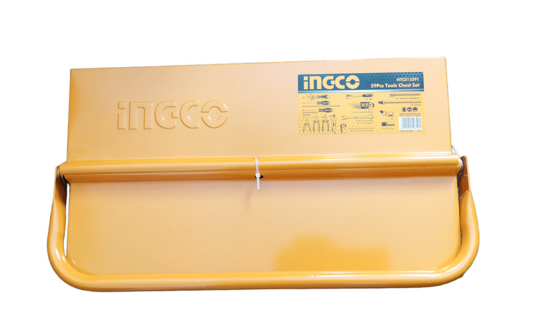 Caja De Herramientas Metálica Ingco Industrial + 59 Htas Manuales-3