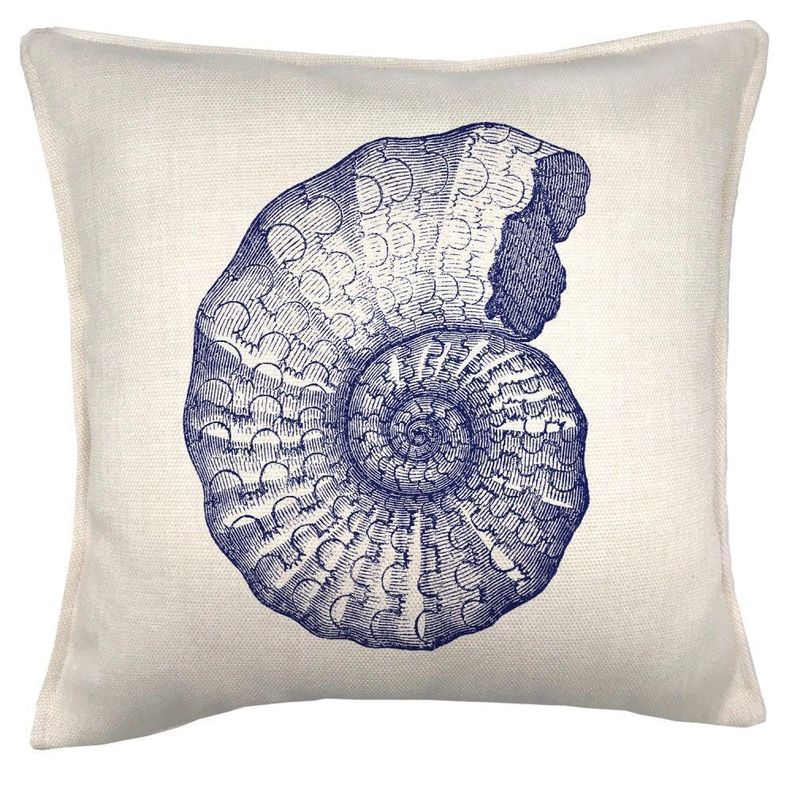 Cojin Marino Caracol, 45x45 Crema