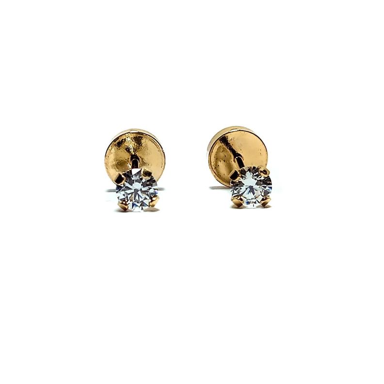Aros Abridores Bebé Bola 3,5mm Oro 18K-0