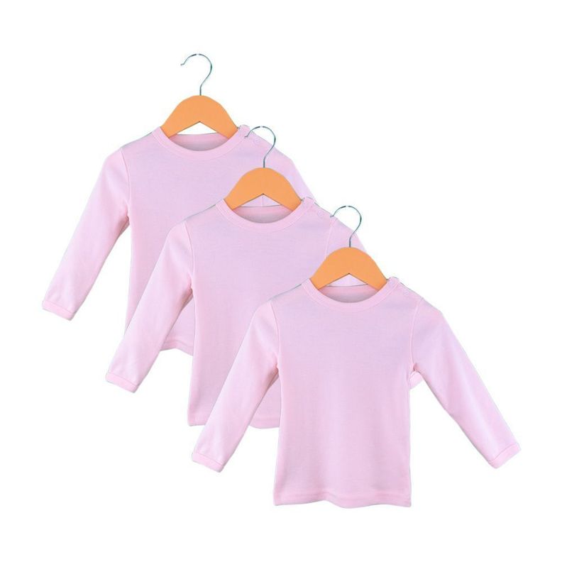 Set de Tres Camisetas Lisas Rosada Pumucki-0