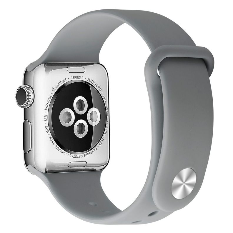 Correa Boton Compatible Iwatch Apple Watch Gris Concreto 38-40-41MM-0
