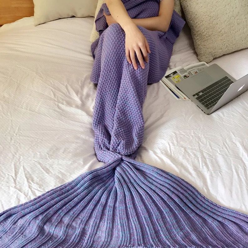 mantas sirena color lila-0