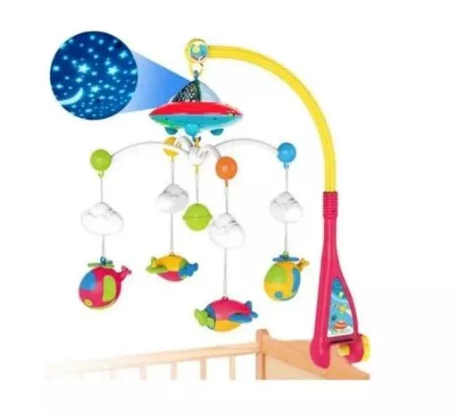 Movil Musical Con Control Y Luz De Proyeccion Para Bebe-0