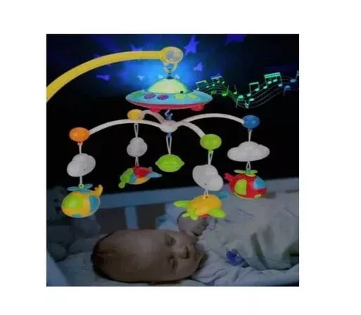 Movil Musical Con Control Y Luz De Proyeccion Para Bebe-3