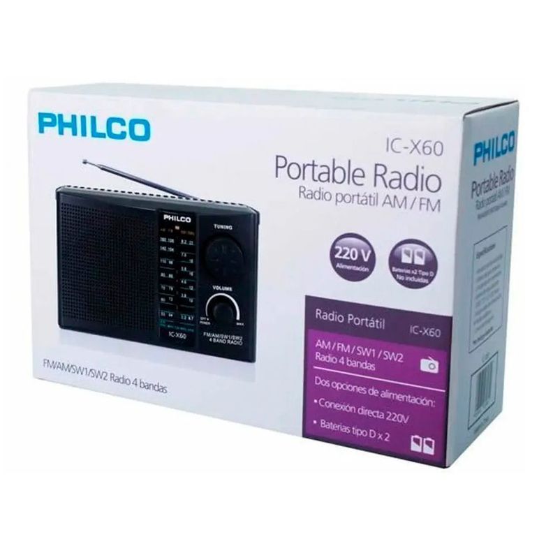 Radio Philco Ic-x60 4 Bandas Am-fm-sw1-sw2 -malik-1