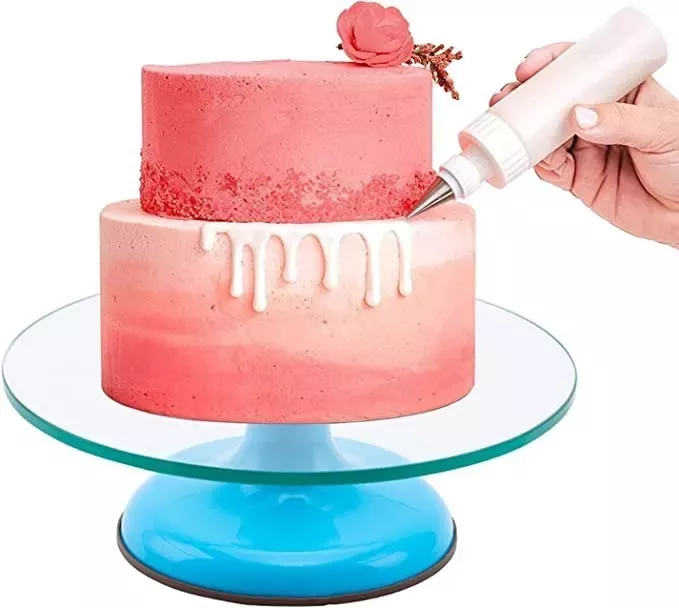 Base Giratoria Tortas Plato Giratorio Base Vidrio 30cm -2