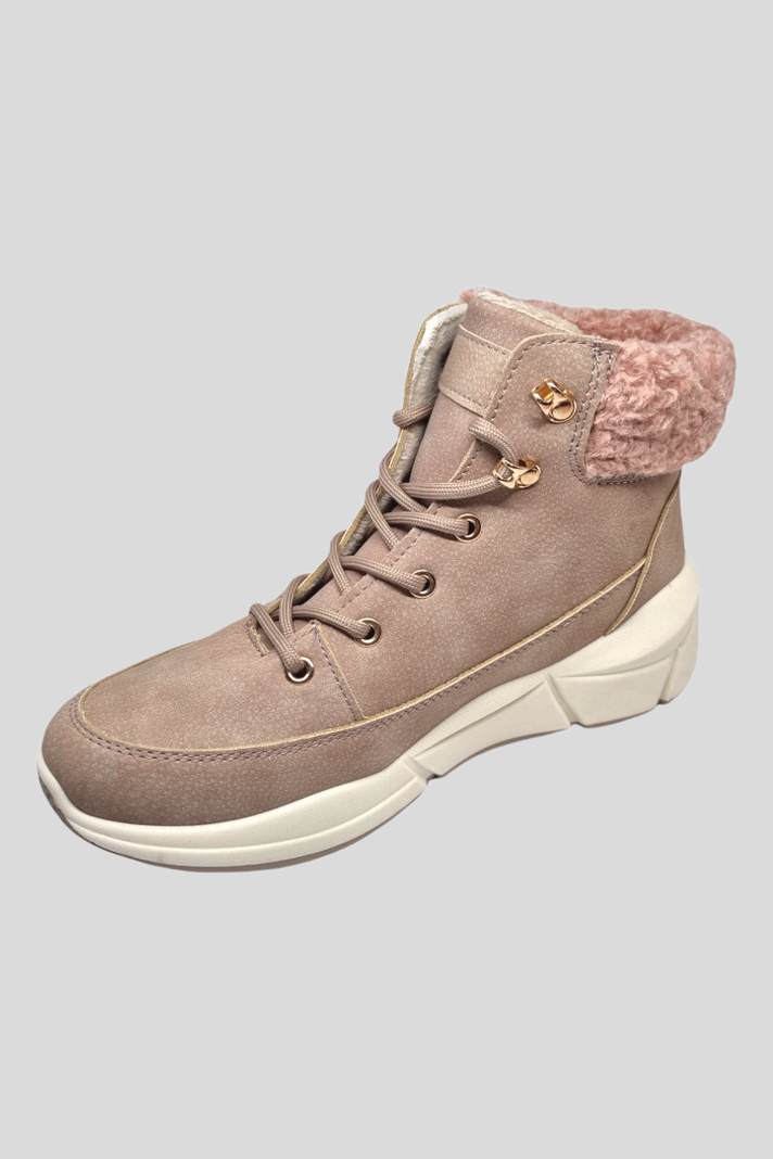 Botin mujer con chiporro palo rosa-1
