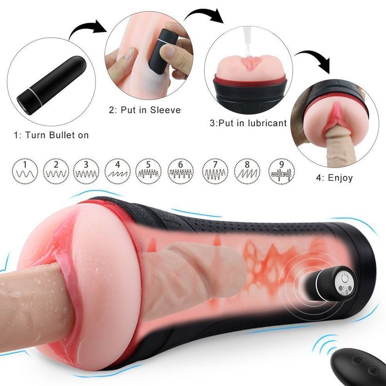 Hercules Masturbador Masculino Vibrador C/remoto Fleshlight-7