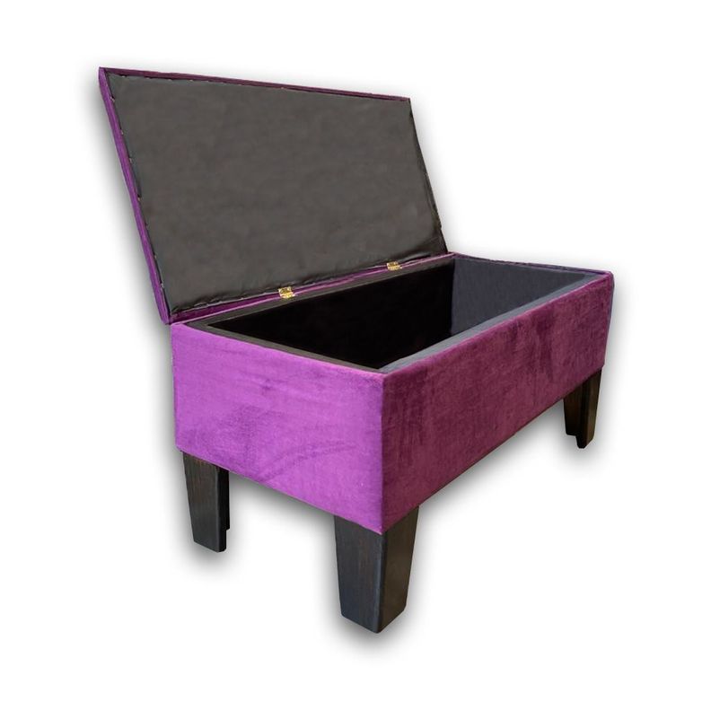 Banqueta Baul HVM Morado Felpa-2