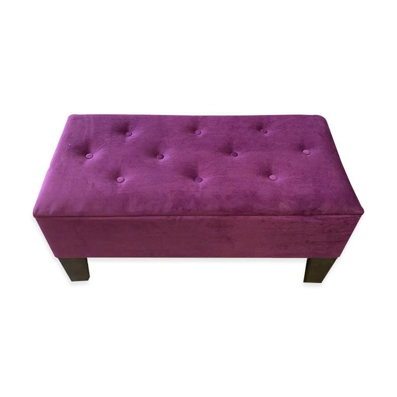 Banqueta Baul HVM Morado Felpa-0