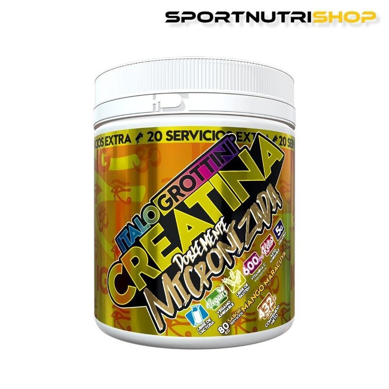 Creatina 432 gramos - 80 servicios - Mango maracuya - ITALO GROTTINI-0