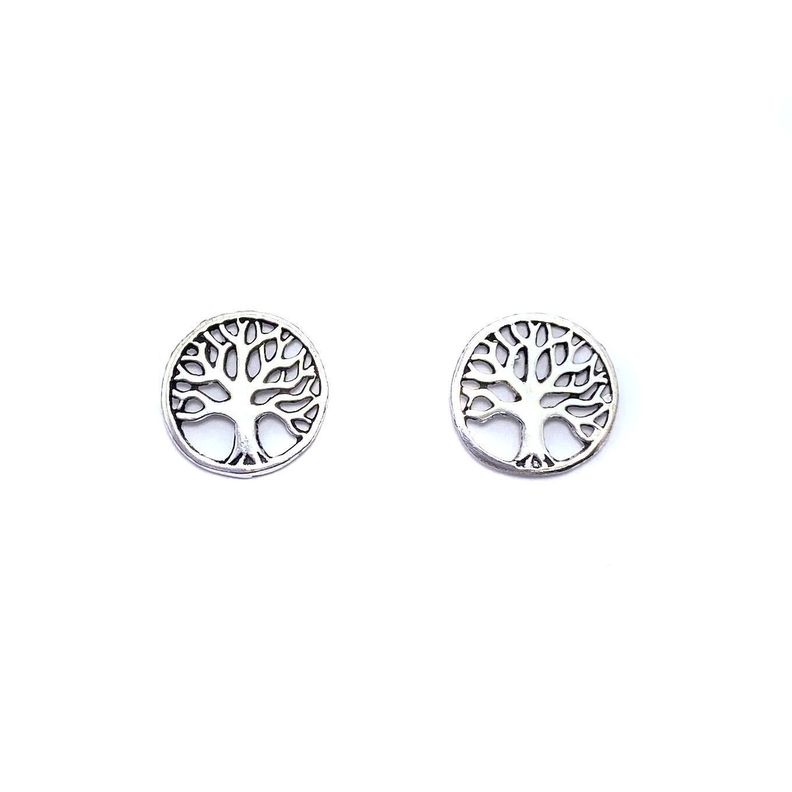 Aros Arbol de la Vida 11mm Plata Fina 925