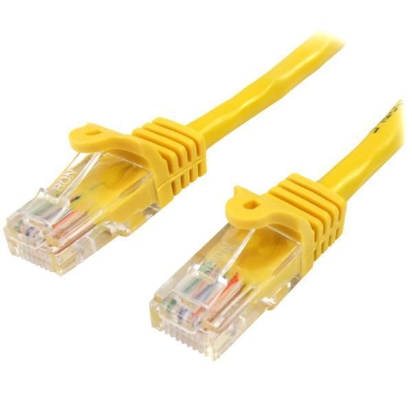 Cable de Red de 0,5m Amarillo Cat5e Ethernet sin Enganche-0
