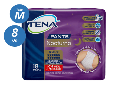 Pants Tena Nocturno Talla M 8 Unidades