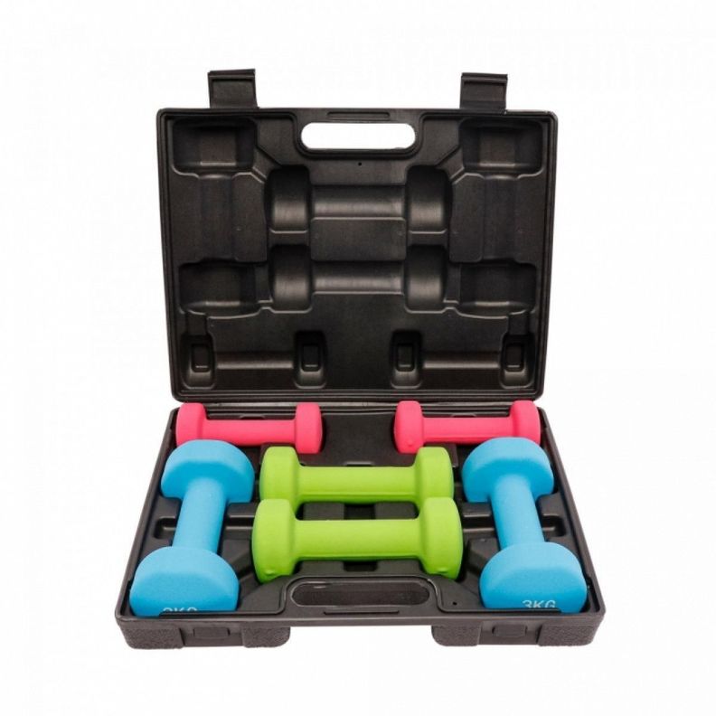 Mancuernas de Neopreno Set 10 KG (Par de 0,5 Par + 1,0 + 1,5 + 2,0)-0