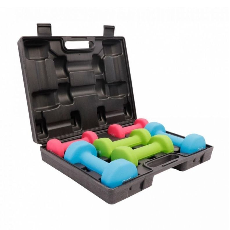 Mancuernas de Neopreno Set 10 KG (Par de 0,5 Par + 1,0 + 1,5 + 2,0)-1