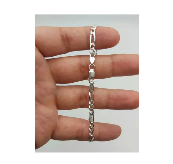 Pulsera Hombre Cartier Plata Fina Italiana 925 4mm-4