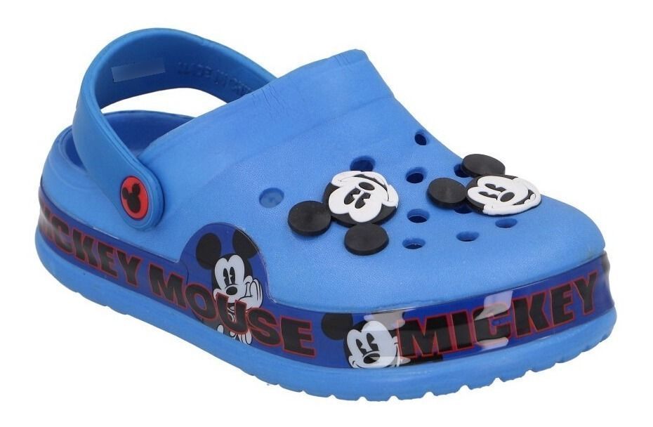 Chala Infantil Clogs Luces Mickey Nuevo Original Disney-2