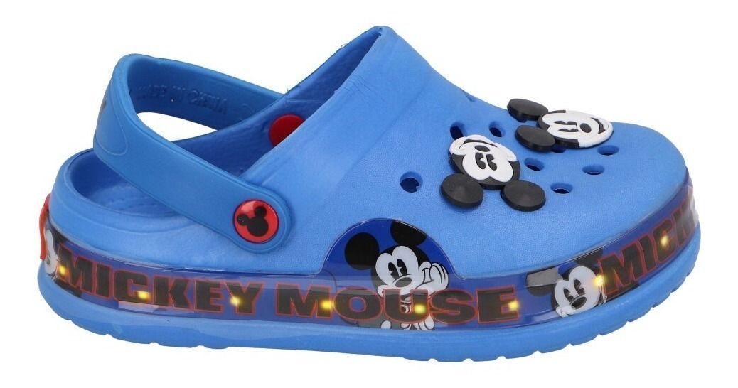 Chala Infantil Clogs Luces Mickey Nuevo Original Disney-3