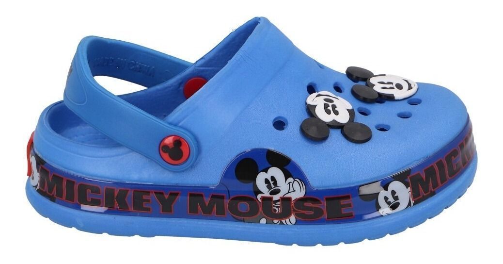 Chala Infantil Clogs Luces Mickey Nuevo Original Disney-1