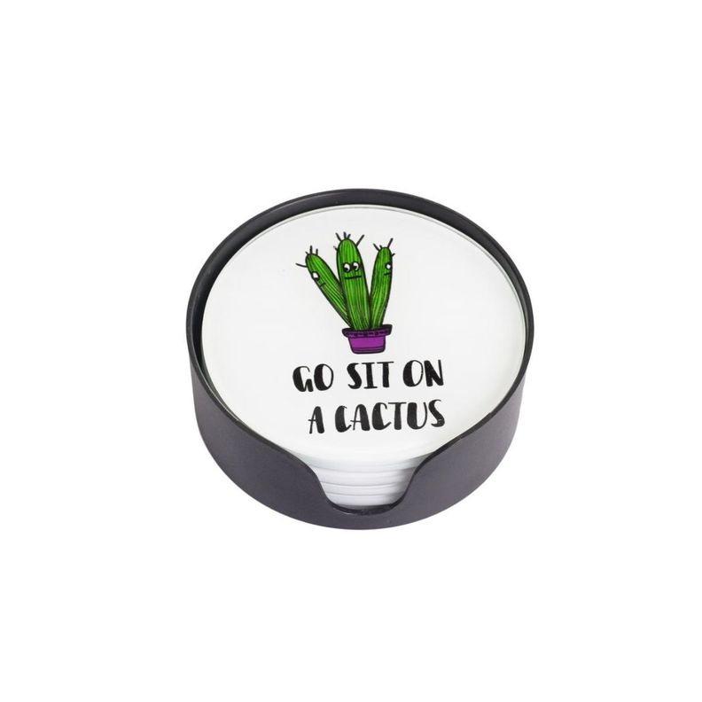 Set 6 Posavasos Vidrio Cactus