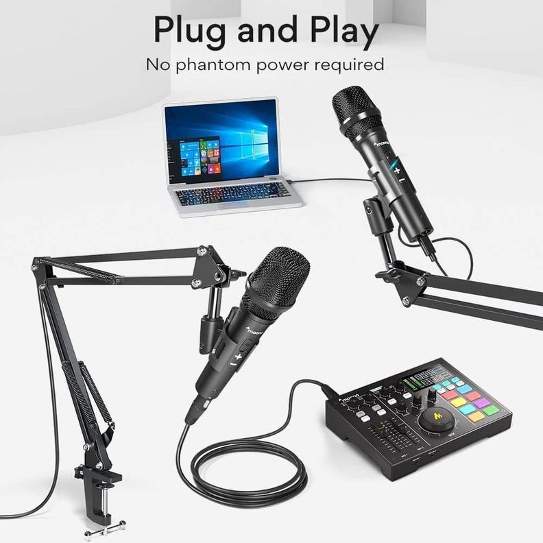 Kit Micrófono Dinámico Maono entrada USB, XLR – AU-HD300S-1