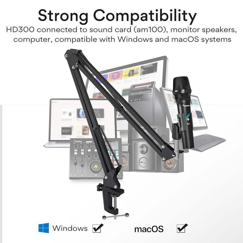 Kit Micrófono Dinámico Maono entrada USB, XLR – AU-HD300S-2