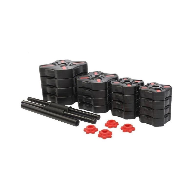 Pack 30 kg mancuernas + Unión barra vinyl deluxe Ds122-30-2