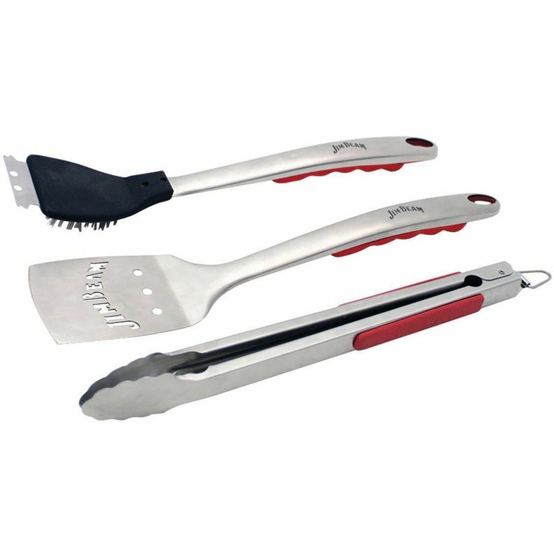 Set Parrillero 3 Piezas Acero Inoxidable Jim Beam-0