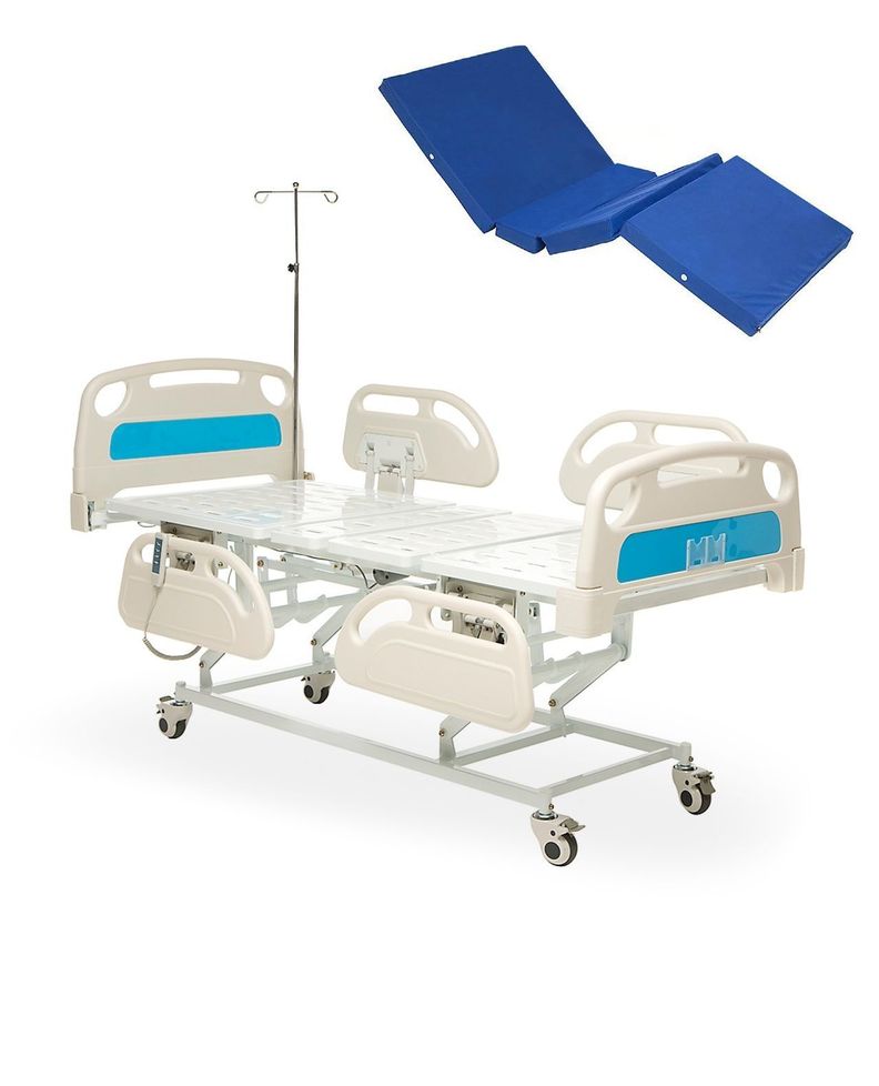 cama clínica eléctrica 4 pcs premium + colchón-0