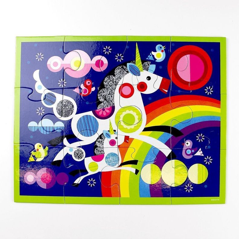 PUZZLE 12PCS EN ESTUCHE, UNICORNIOS-0