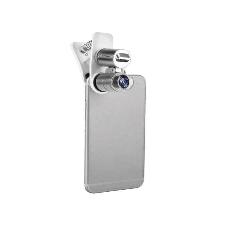 Microscopio Lupa Clip Para Celular Con Luz UV -0