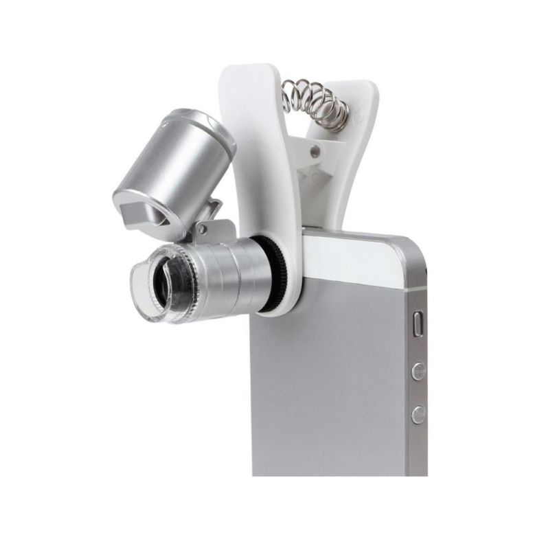 Microscopio Lupa Clip Para Celular Con Luz UV -1
