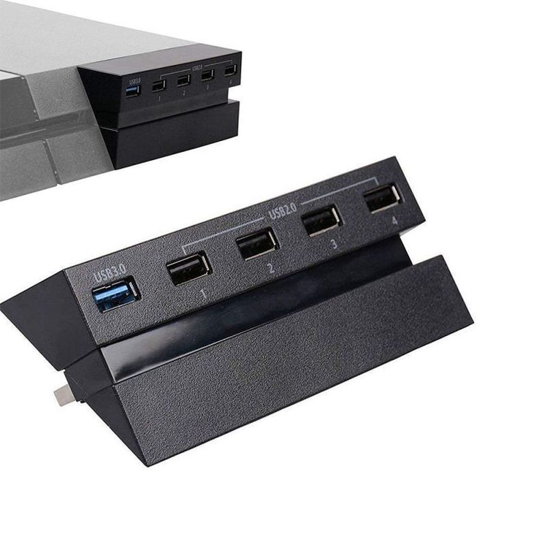 Adaptador HUB Dobe 5 Puertos USB para PS4, 4x USB 2.0 – 1x USB 3.0-0