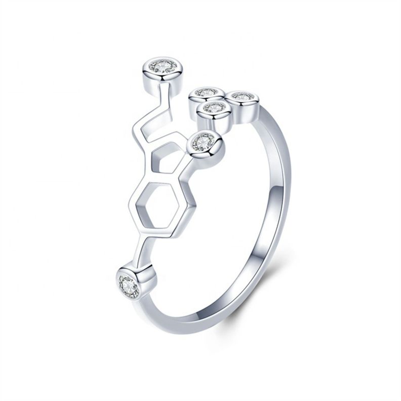 Anillo Serotonina Ajustable Plata 925-0