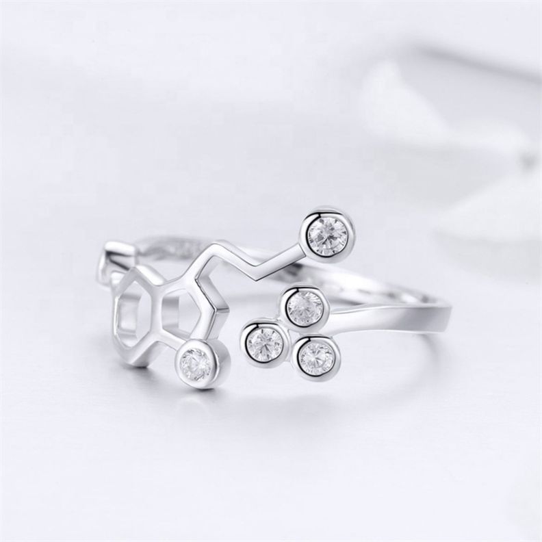 Anillo Serotonina Ajustable Plata 925-1