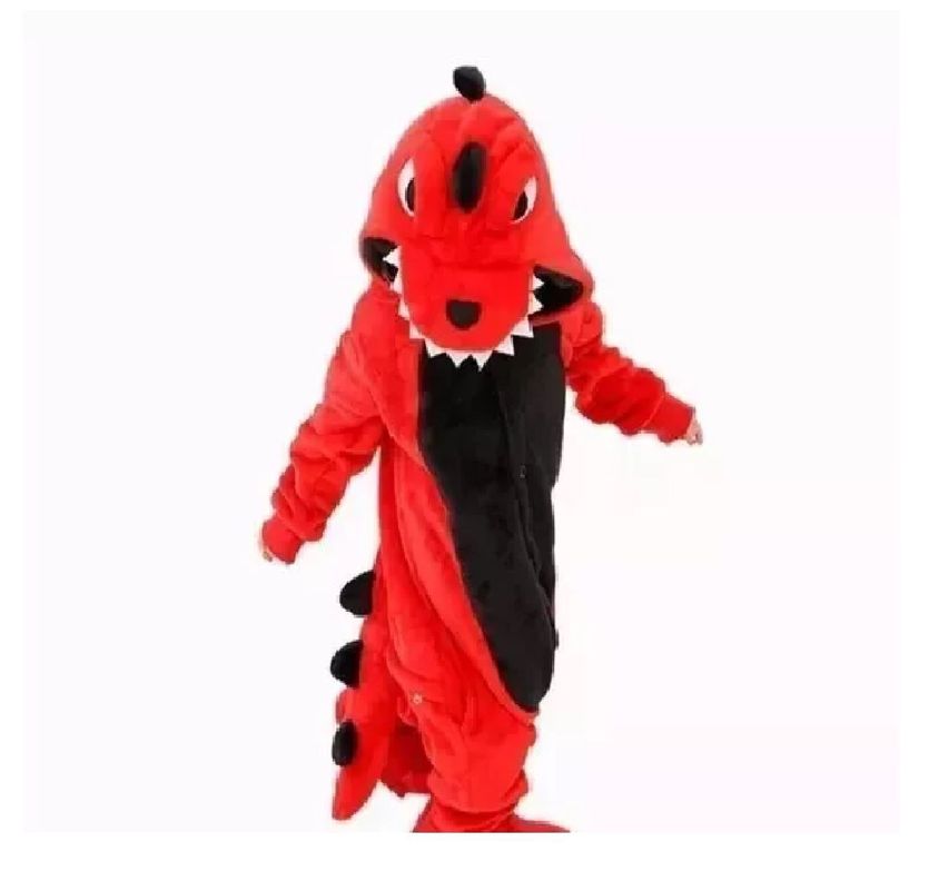 Pijama Enteros Animales Niños y Adultos Dragon Rojo-0