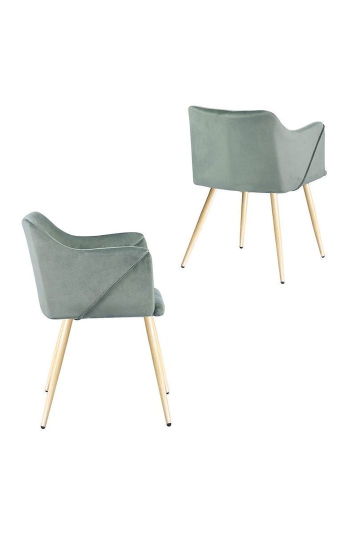 Pack 2 Silla Comedor Sitial Aldridge Terciopelo Verde-3