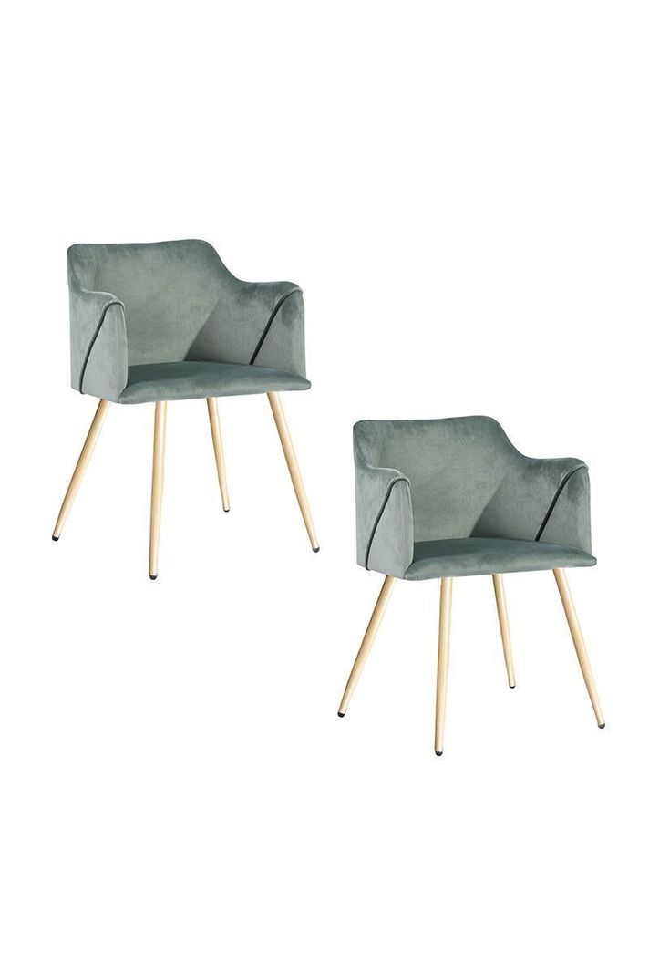Pack 2 Silla Comedor Sitial Aldridge Terciopelo Verde-0