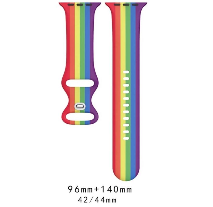 Correa Diseño Compatible Iwatch Apple Watch Arcoiris 42-44-45MM-1