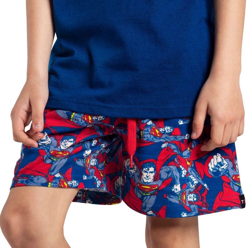 Pijama De Algodón Niño Verano Superman C2 Top-2