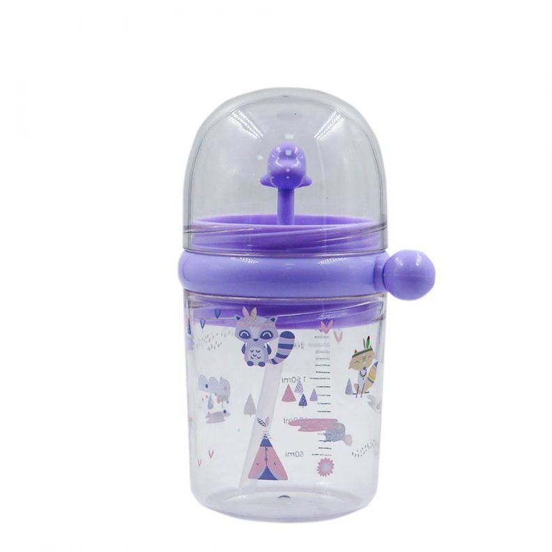 Vaso Antiderrame Infantil Vasos Para Bebe Con Bombilla Diseño de Ballena Lanza Agua Morado PQNP-1-0