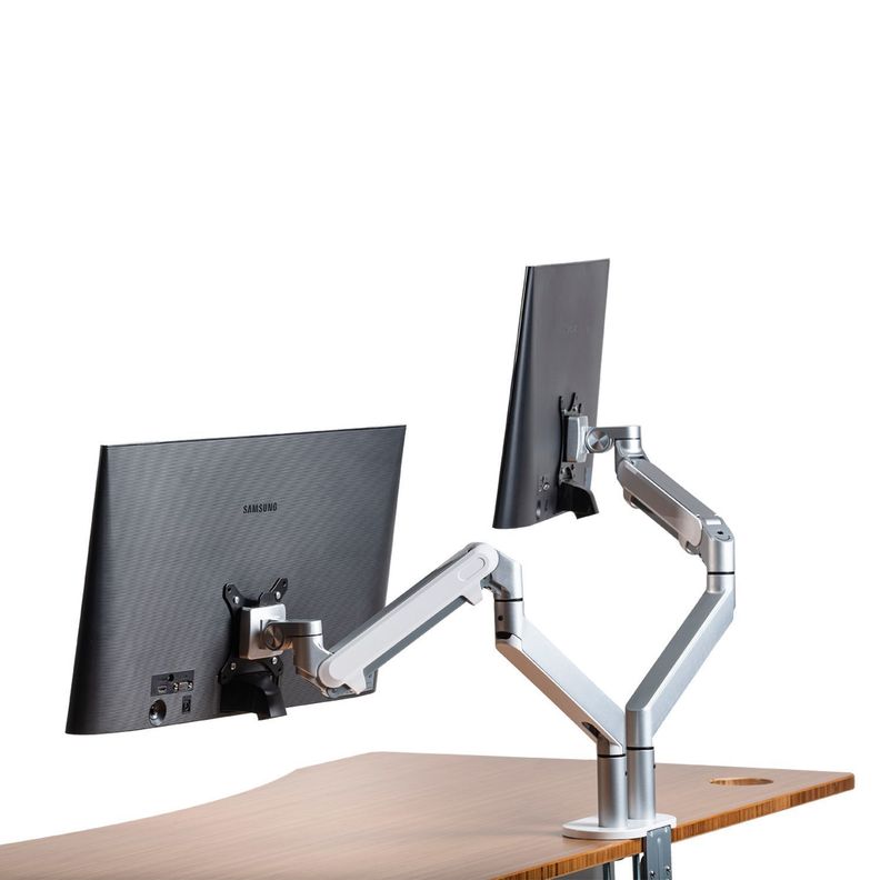 Brazo Monitor/Laptop doble de resorte gas-1