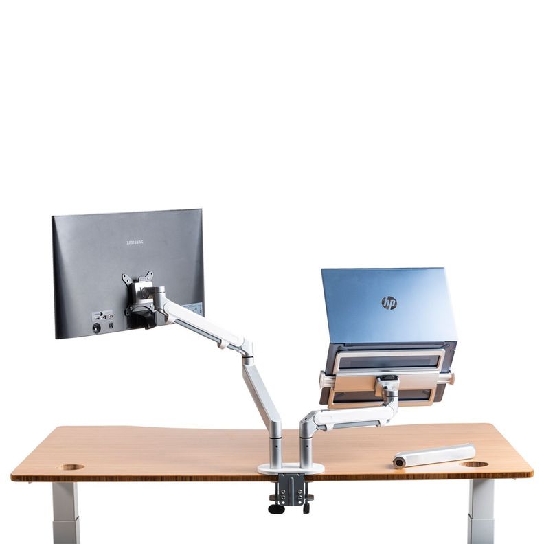 Brazo Monitor/Laptop doble de resorte gas-2