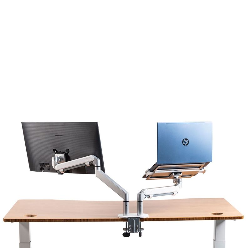 Brazo Monitor/Laptop doble de resorte gas-0