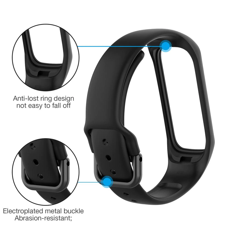 Correa Silicona Para Samsung Galaxy Fit 2 R-220 / Negro-2
