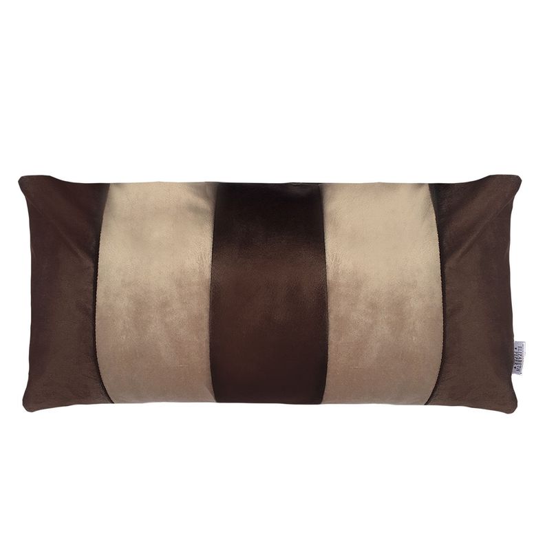 FUNDA COJIN DECORATIVO DISEÑO BEIGE Y CAFE 50X30-0