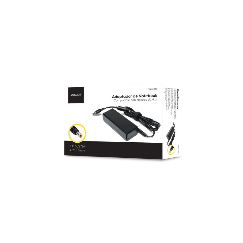 Cargador Notebook Hp 18.5V 3.5A 65W Punta Amarilla-1